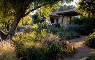 Plant forward drought tolerant residential landscape