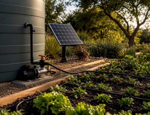 3 GPM Solar Irrigation for Home Gardens with a 275 gal Tank