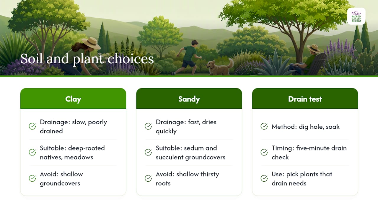 Soil types matched with lawn alternatives