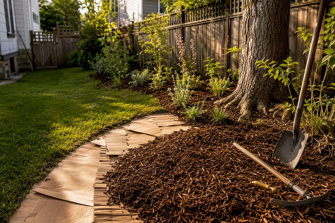 Lawn transitioning into native wildlife garden