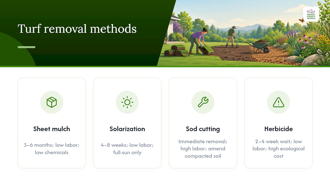 Comparison of four turf removal methods