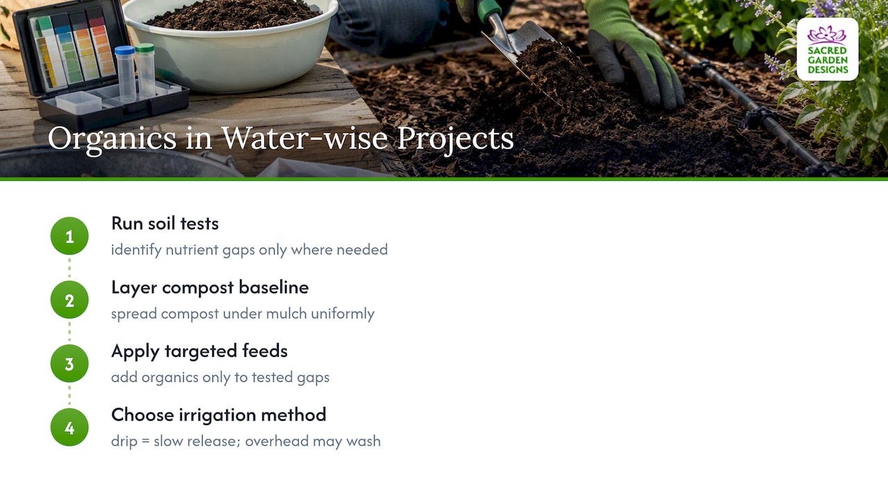 Soil testing and organic feeding workflow