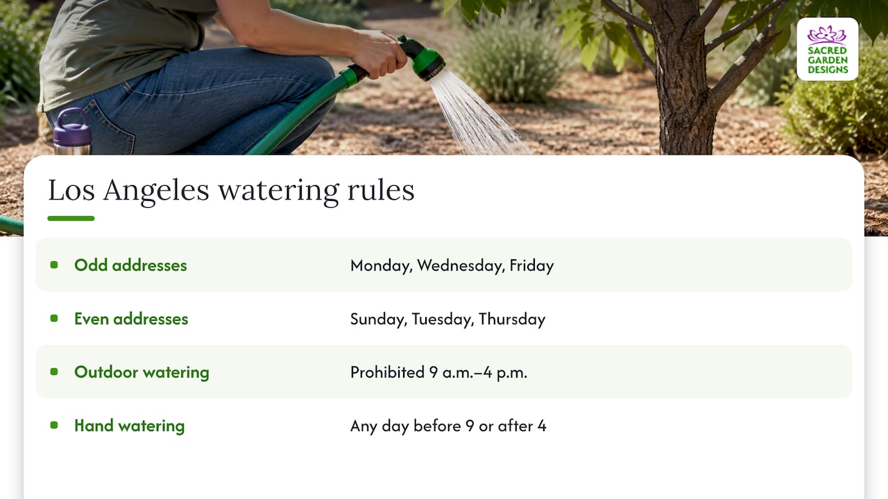 Los Angeles outdoor watering days and hours