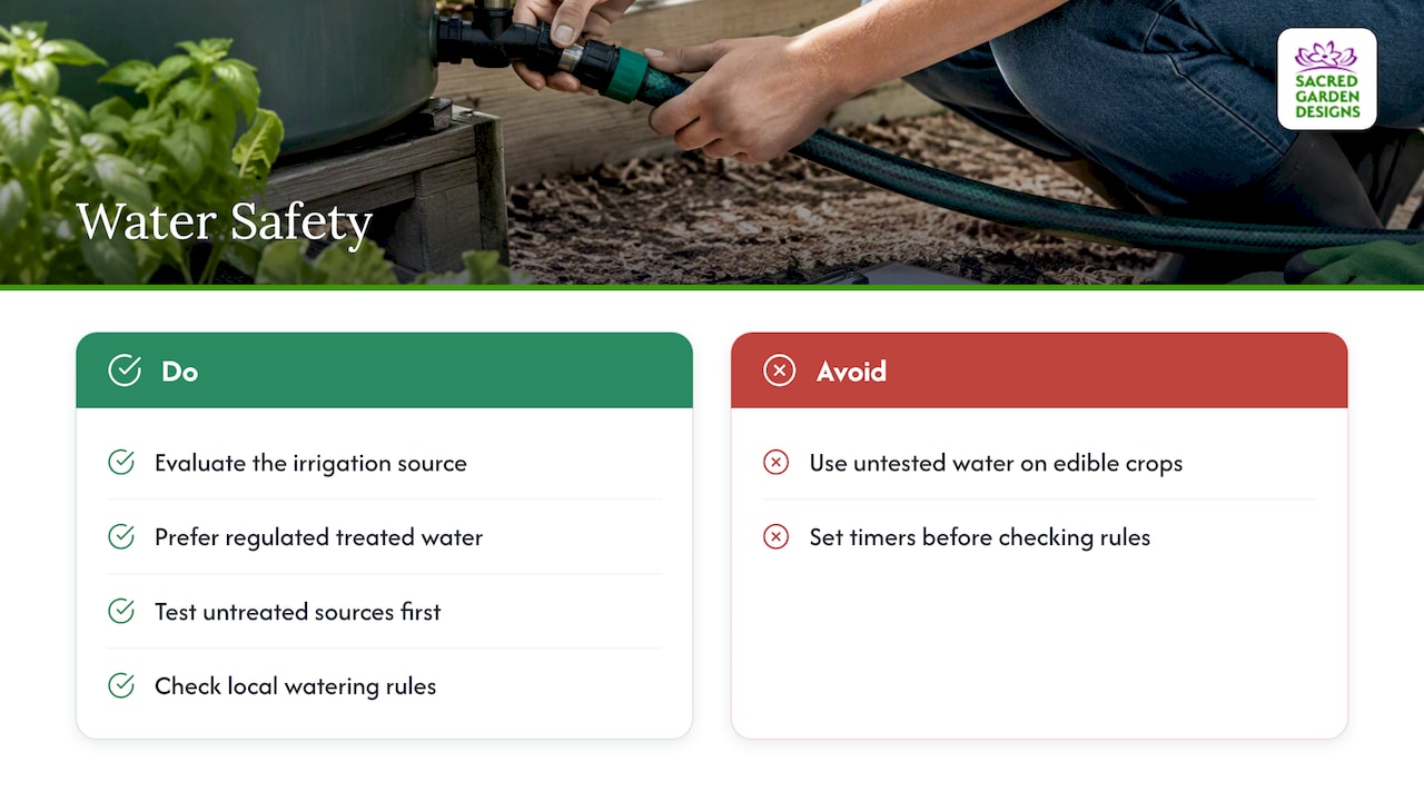 Plan water, safely